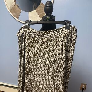 Black, tan and white skirt